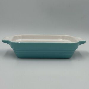 Olive & Thyme And Well Equipped Kitchen Teal Rectangular Stoneware Baking Dish
